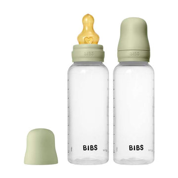 BIBS Boca - Set bočica za hranjenje - Plastika - 2 pakiranja - prirodni kaučuk/Srednji protok/okrugla - 270 ml - Sage 