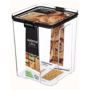 Sistema Food storage - Tritan Ultra - Square - Large - 2.75L - Black 
