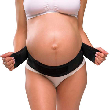 Mum to Be Adjustable Velcro Support Belt - black 