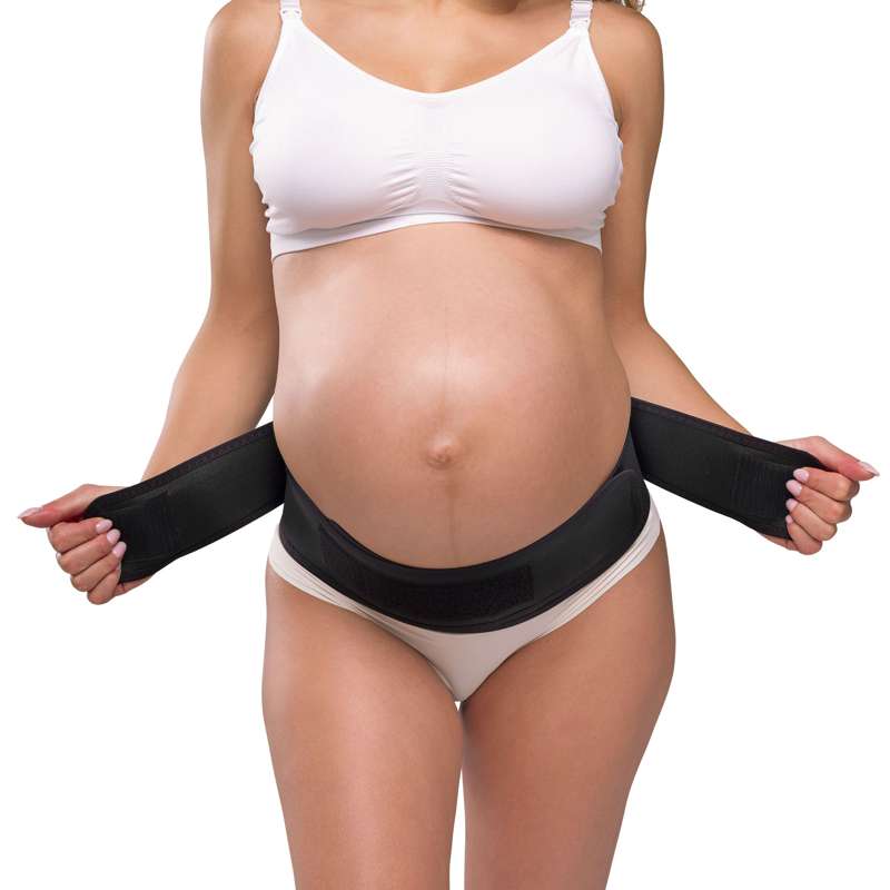 Mum-to-Be Stützgurt verstellbar mit Klettverschluss - schwarz 