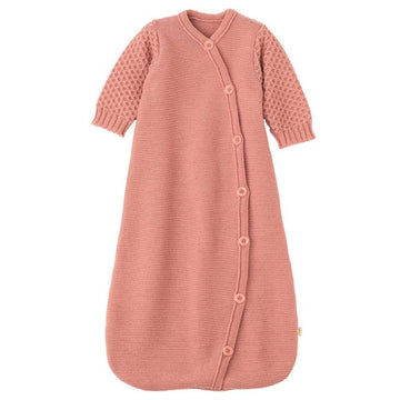 Disana Saco de dormir de punto - Mangas largas - Lana merina - 75 cm. - Rosa suave 