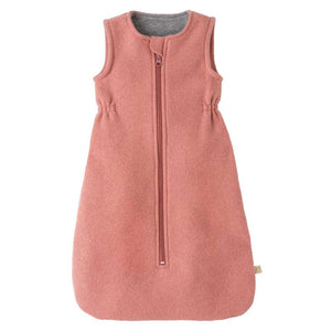 Disana Sac de couchage tricoté - Sans manches - Laine bouillie - Rose doux 