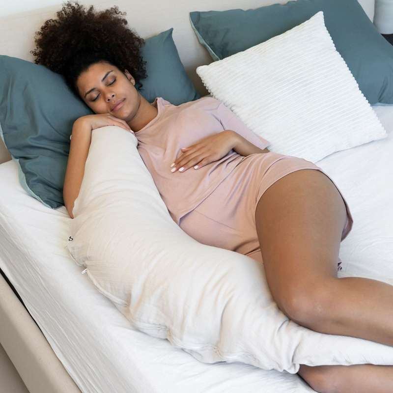 Doomoo Nursing-Pregnancy Pillow - Muslin - Beige 