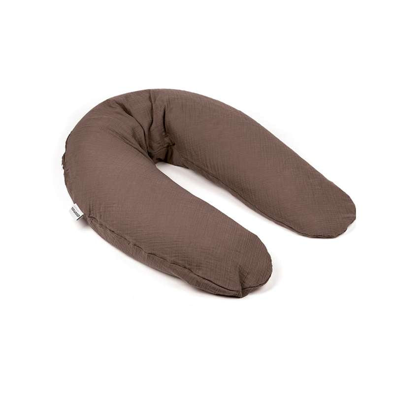 Doomoo Coussin d'allaitement - Grossesse - Muslin - Chocolat 