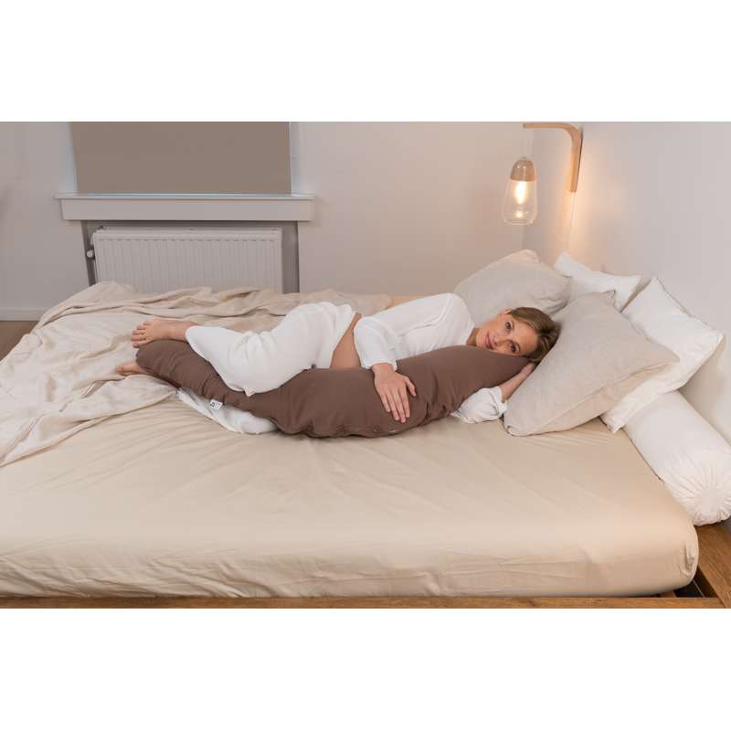 Doomoo Coussin d'allaitement - Grossesse - Muslin - Chocolat 