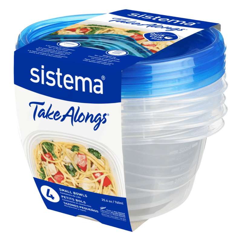 Sistema Jídlonosič - Malá miska TakeAlongs - 4-balení - 760ml - Královsky modrá 