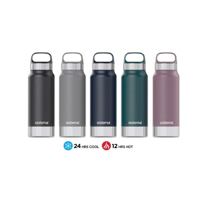 Sistema Termos - Rustfritt Stål - 650ml - Svart 