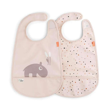 Done By Deer Bib with Velcro 2 pcs. - Ozzo Powder 