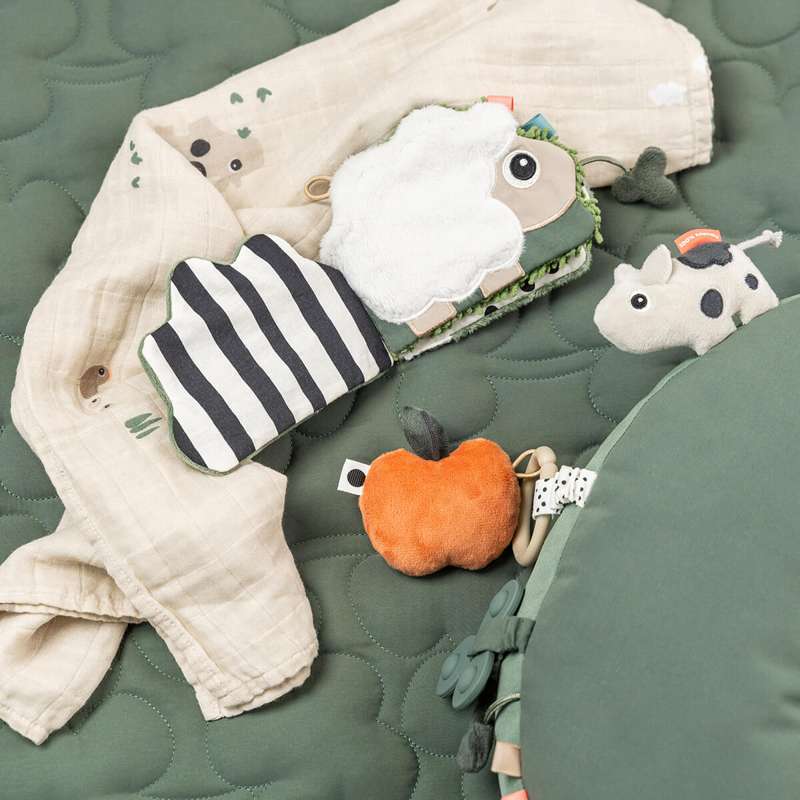 Done By Deer Sensorische Baby Activiteitenboek - Tiny Farm - Kleurenmix 