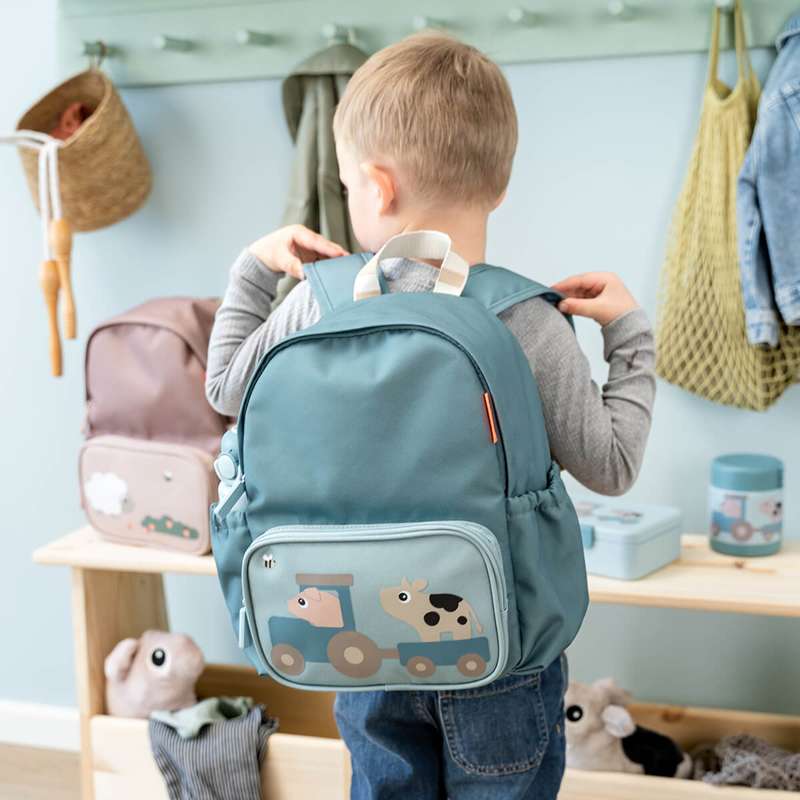 Done by Deer Zaino per bambini - 7.5L - Tiny Farm - Blu 