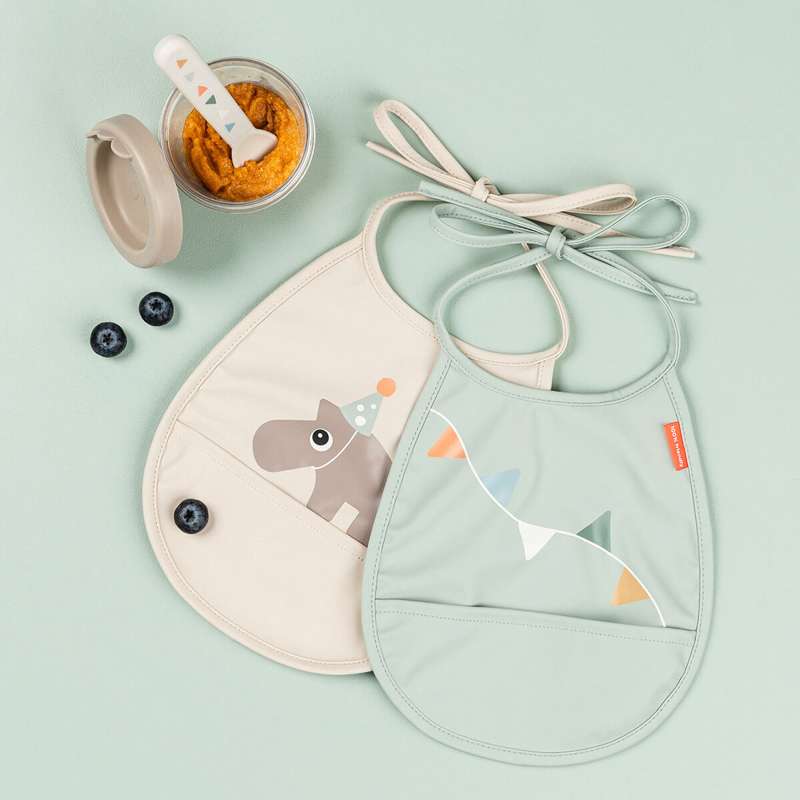 Done by Deer Mini Hagesmæk avec Poche - 2 pièces - Célébration - Sable 