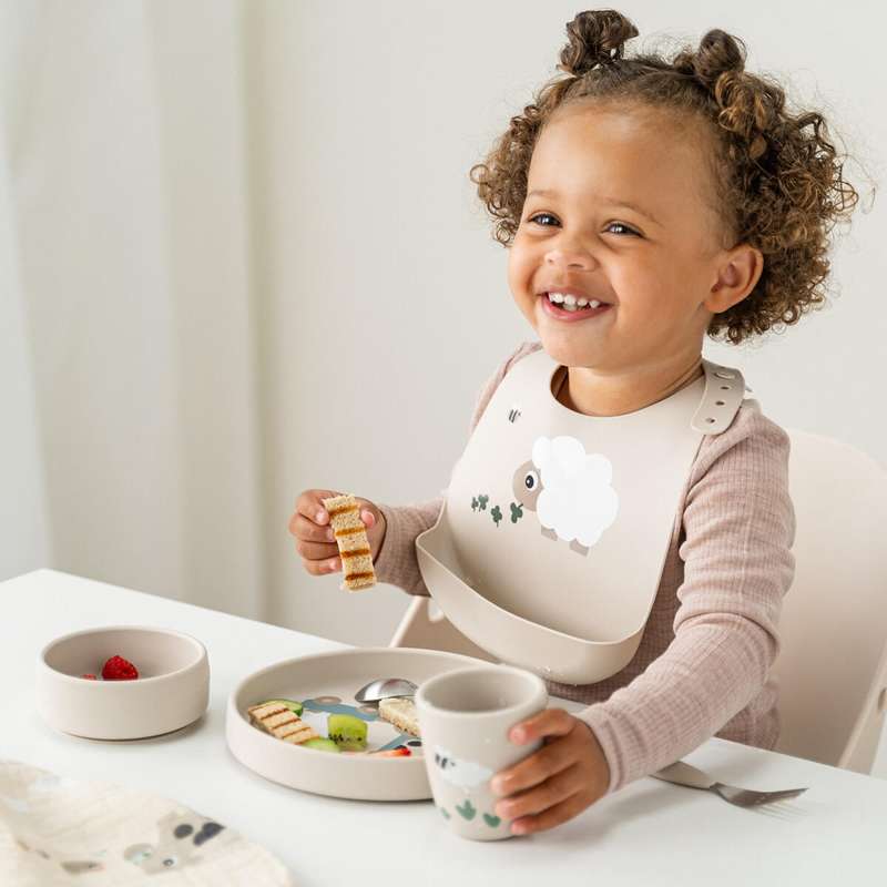 Done by Deer Stick&Stay Dinner Sets - Tiny Farm - Sand 