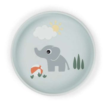 Done by Deer Stick & Stay Teller - Silikon - Spielplatz - Blau 