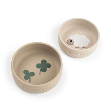 Done by Deer Bowls - Silicone - 2 pcs. - Sheepy - Sand 