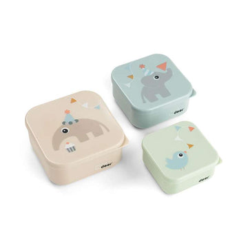 Done by Deer Кутии за закуски - 3 бр. - Празнуване - Смес от цветове 