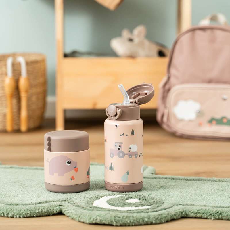 Done by Deer Botella térmica con pajita - Celebration - 340 ml - Polvo 