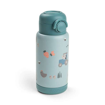 Done by Deer Botella térmica con pajita - Tiny Trails - 340ml - Azul 