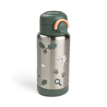 Done by Deer Botella térmica con pajita - Tiny Trails - 340 ml - Verde 