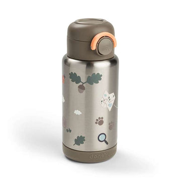 Done by Deer Botella térmica con pajita - Tiny Trails - 340ml - Arena 