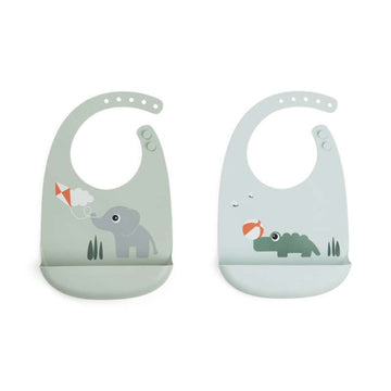 Done by Deer Bib - 2 pcs. - Silicone - Playground