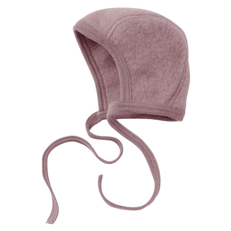 Engel Natur Caciula pentru bebeluși - Fleece din lână ecologică - Melanj de roz 