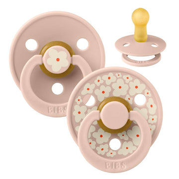 Bibs Rund Colour Schnuller - 2er-Pack - Gr. 2 - Naturkautschuk - Studio - Jasmine - Blush/Blush 