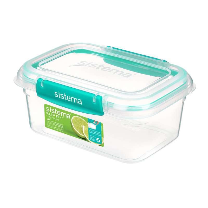 Sistema Armazenamento de alimentos - Klip It Plus - Retângulo - 1L - Mint 