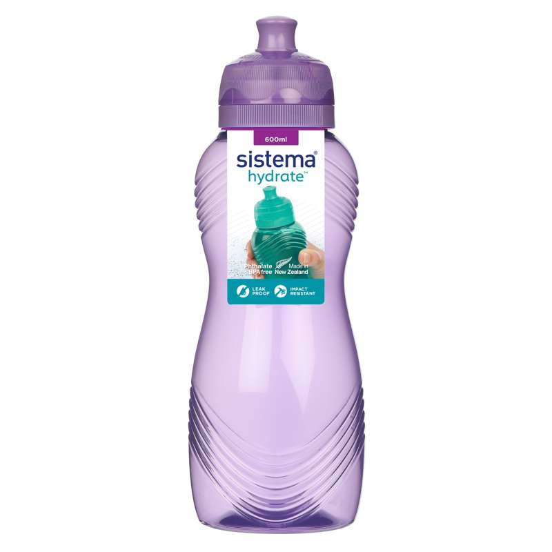 Sistema Water Bottle - Wave - 600ml - Misty Purple 