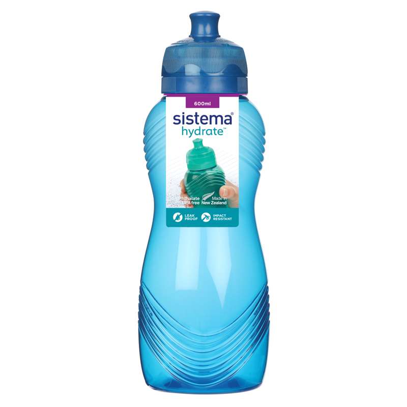 Sistema Garrafa de água - Wave - 600ml - Azul Oceano 