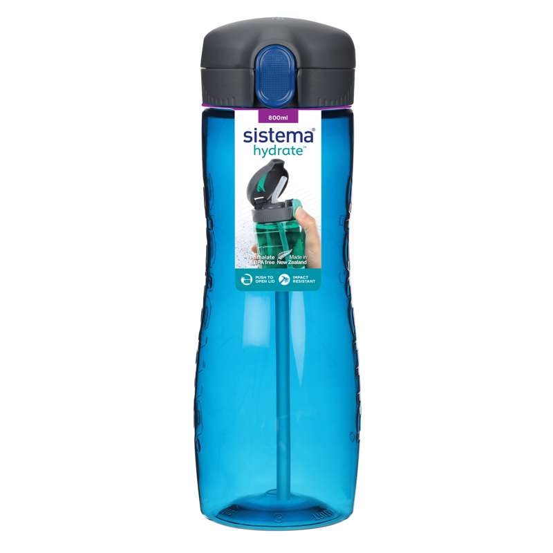 Sistema Sticlă de apă - Tritan Quick Flip - 800ml - Albastru Ocean 