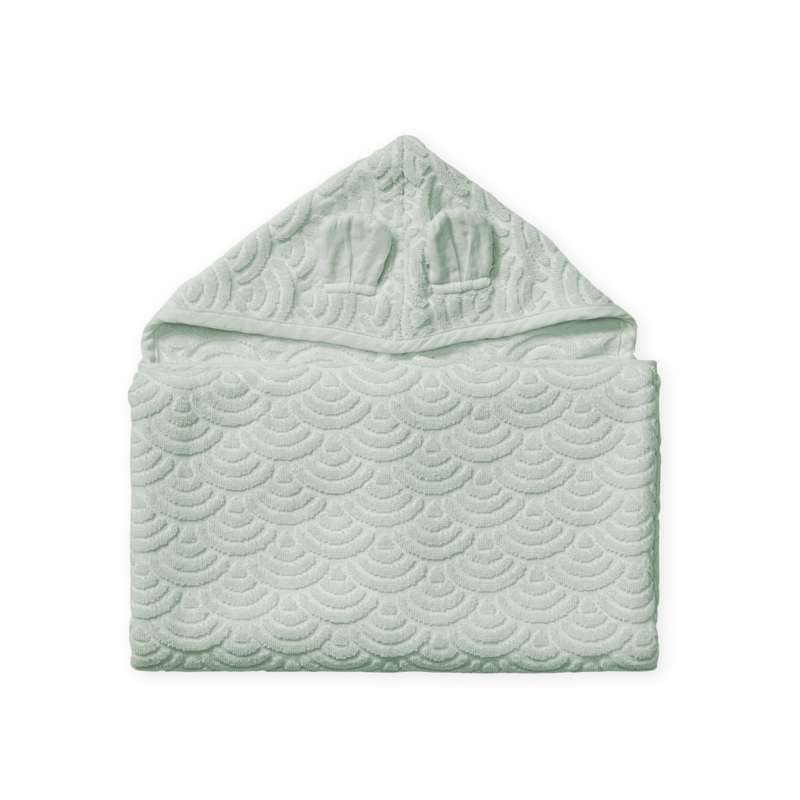 Cam Cam Copenhagen Håndkle med hette og ører - Junior - GOTS - Dusty Green 
