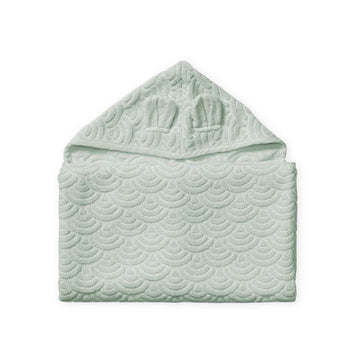 Cam Cam Copenhagen Handkerchief with Hood and Ears - Junior - GOTS - Dusty Green 