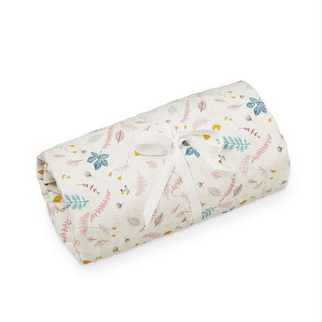 Cam Cam Copenhagen Coperta per Bambini Trapuntata - OCS - Foglie Pressate Rosa 