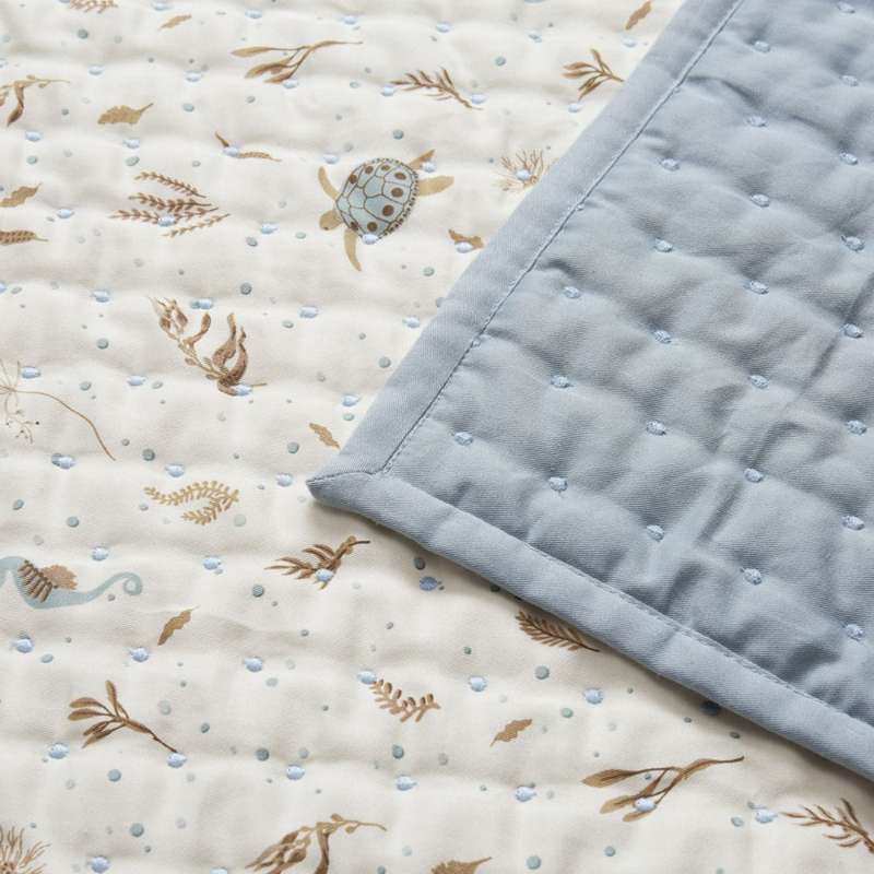 Cam Cam Copenhagen Quilted Baby Blanket - OCS - Sea Garden 