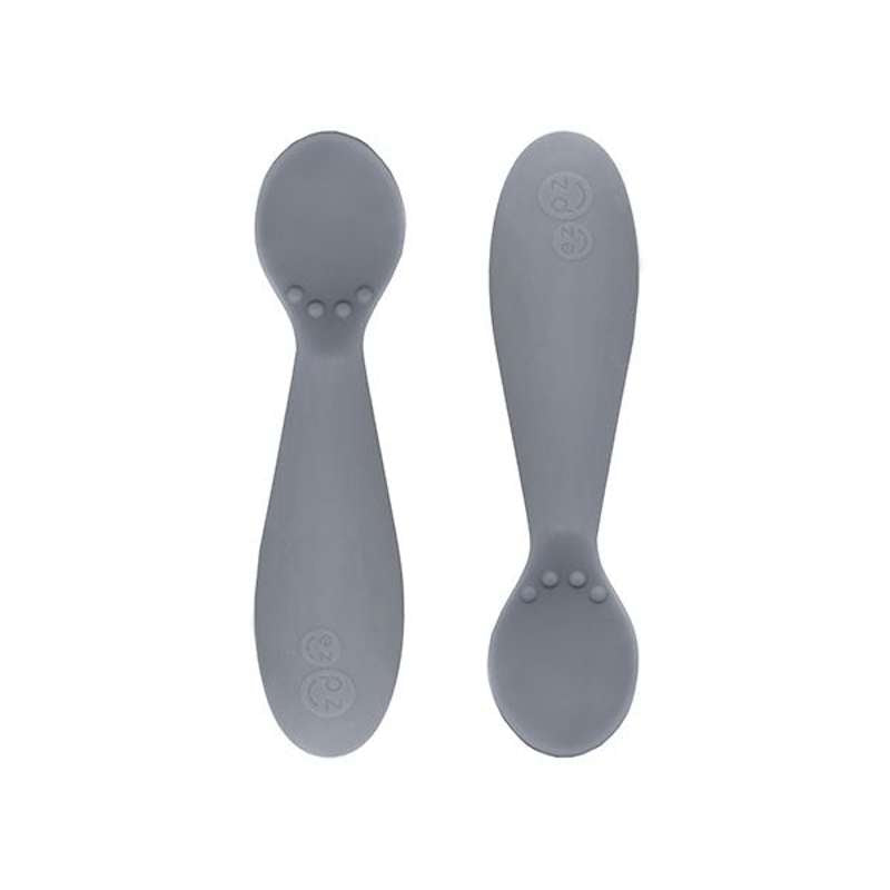 EZPZ Tiny Spoon 2 pcs. Silicone Spoons - Dark Grå 