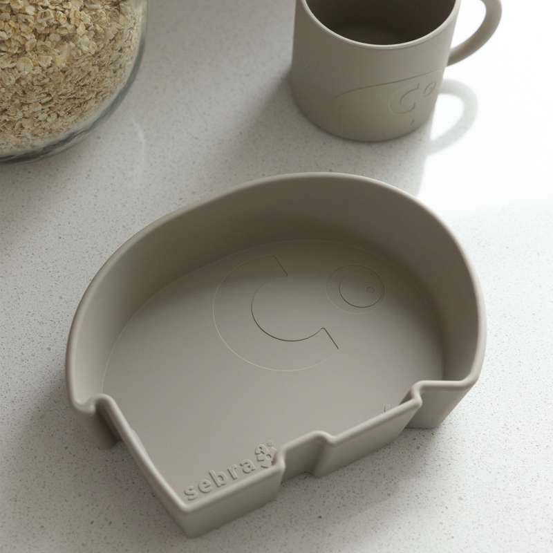 Sebra Silicone bowl - Fanto - Jetty Beige 