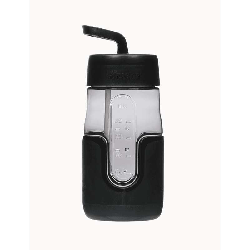 Sistema Φιάλη Flip Sipper Drikkedunk - 700ml - Μαύρη 