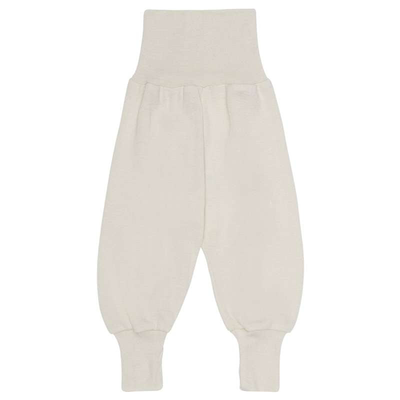 Engel Natur Baby pants with ribbed waist - Wool/Silk - Natural 
