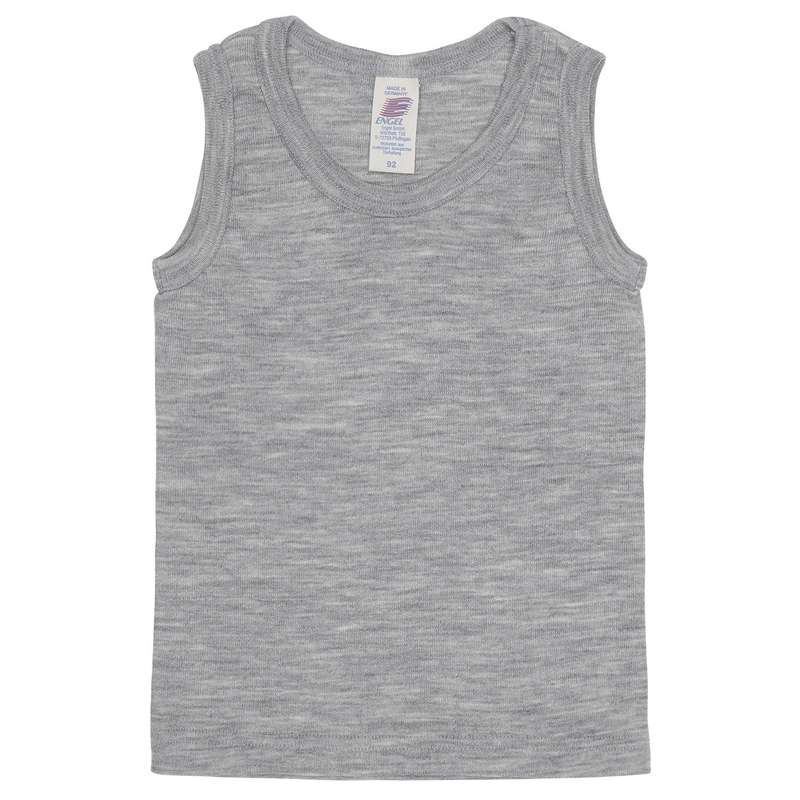 Engel Natur Undershirts without Sleeves - Wool/Silk - Grey Melange 