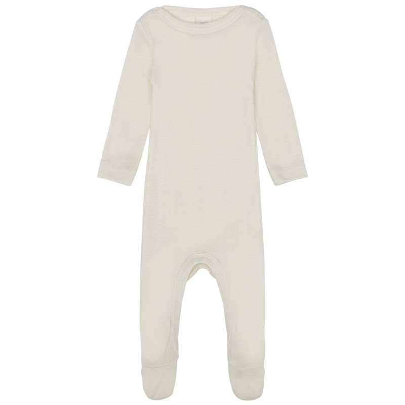 Engel Natur Night suit with feet - Wool/Silk - Natural 