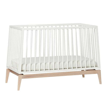 Leander Luna Babybett 60x120 cm - Weiß/Eiche 