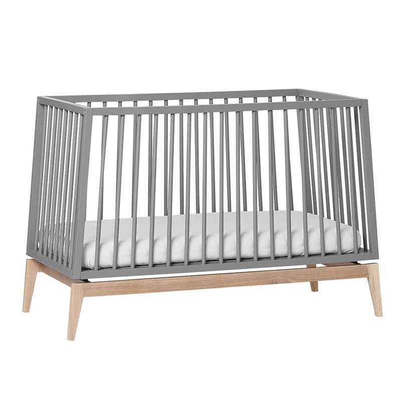 Leander Luna Baby Bed 60x120 cm - Gray/Oak 
