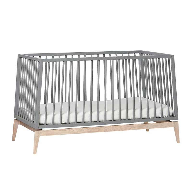 Leander Luna Baby Bed 70x140 cm - Gray/Oak 