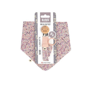 BIBS Accessories - Bandana Kwijlslabbetje en Speenkoord - Liberty - Eloise/Blush