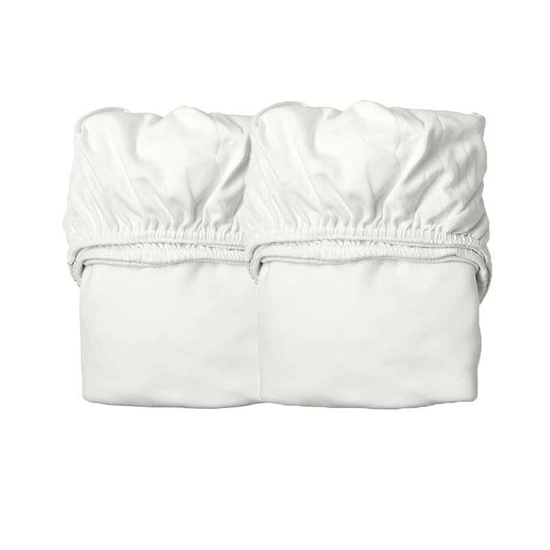 Leander Fitted Sheet for Crib - 2-pack - Organic - Snow 