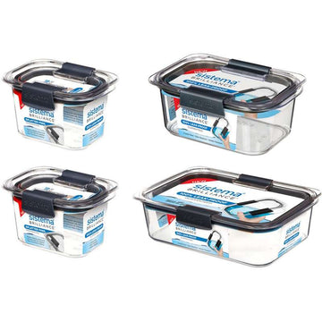 Sistema Food storage - Brilliance - 4-Pack - Black 