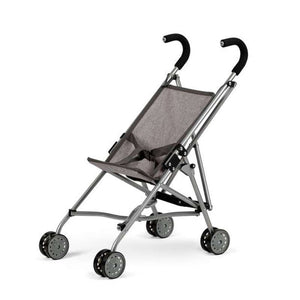 MaMaMeMo Carrozzina pieghevole per Bambole (Grigio) 