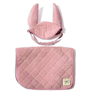 By Astrup Sottosella e Cappello per cavallo a bastone - Velluto - Rosa 