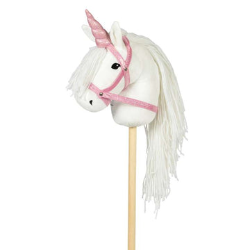 By Astrup Einhornhorn und Zaumzeug für Steckenpferd - Pink 