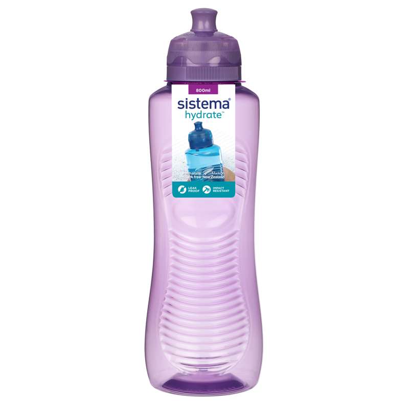 Sistema Water Bottle - Gripper - 800ml - Misty Purple 